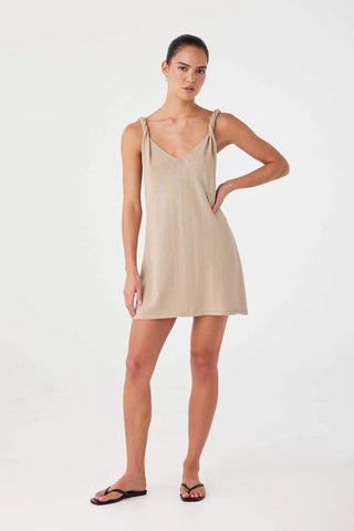 Hara Mini Dress - Taupe