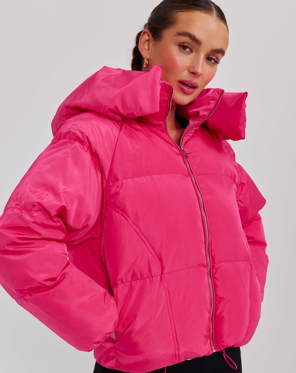 Pisces puffer jacket - Hyper pink – Supply