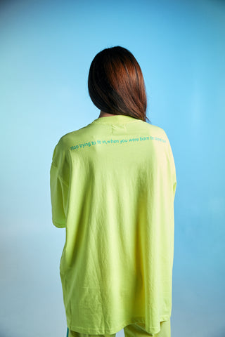 The very osized standout tee - Fluro lemon