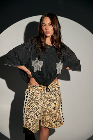 Heartbreaker Jorts - Leopard print