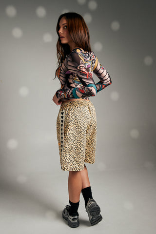 Heartbreaker Jorts - Leopard print