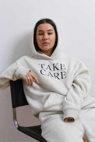 Commonplace - Take care hoodie - Grey marle