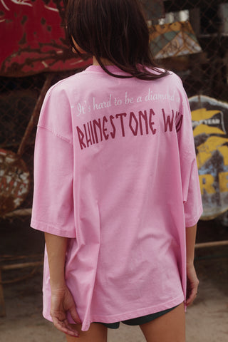 The very oversized rhinestone girl - Pink