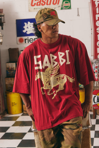 Sabbi - The very oversized rhinestone tee - Red