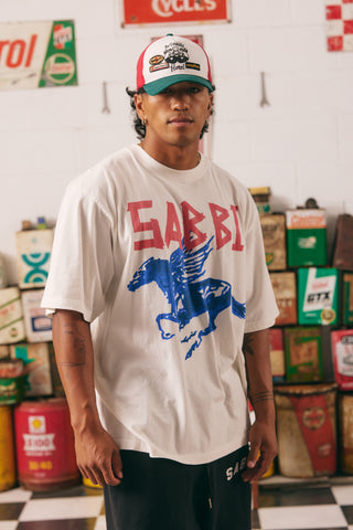 Sabbi - The very oversized rhinestone tee - Marshmallow