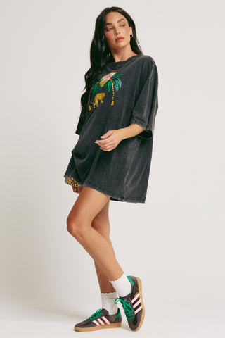 Elephant Safari Tee - Black
