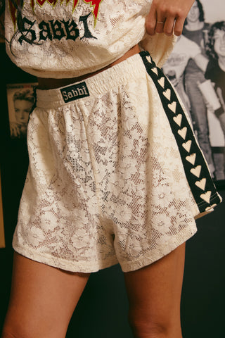 Lace Boxer short - Cream