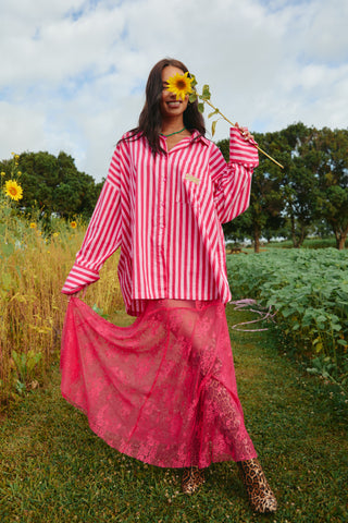 The Don Julio Shirt Sunflower Fields - Pink Stripe