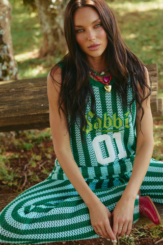 The Knit B-Ball Singlet - Green