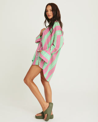 The Boxer short- Pop Stripe Green