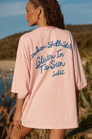 The very oversized shell titty tee - Pink