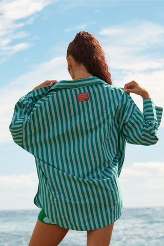 The Don Julio shirt - Seas the Day Blue & Green stripe