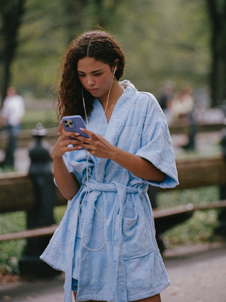 Blue cotton Beach & Bathrobe