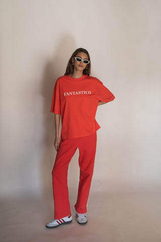 Fantastico tee - Lobster red