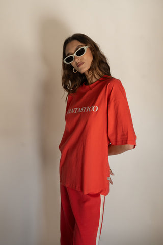 Fantastico tee - Lobster red