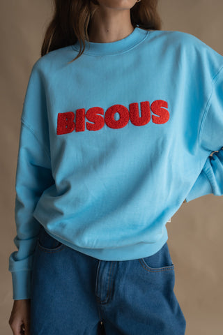 Bisous Sweatshirt - Ice blue