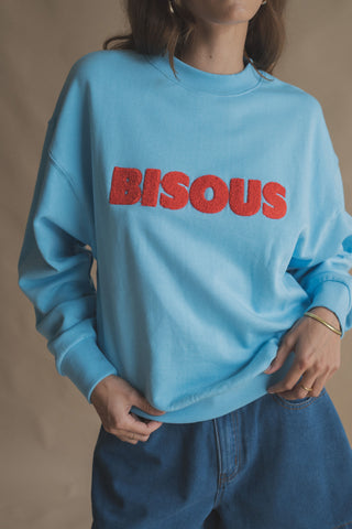 Bisous Sweatshirt - Ice blue