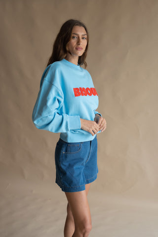 Bisous Sweatshirt - Ice blue