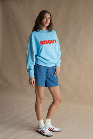 Bisous Sweatshirt - Ice blue