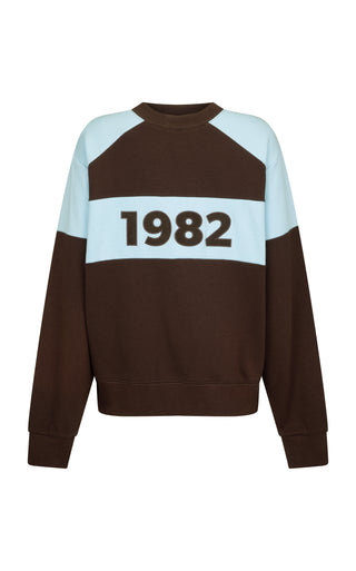 1982 Contrast Knit Sweater - Espresso