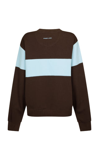 1982 Contrast Knit Sweater - Espresso