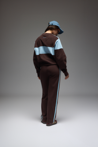 1982 Contrast Knit Sweater - Espresso