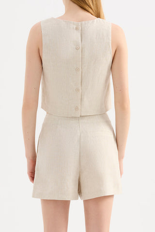 Marli Linen short - Natural