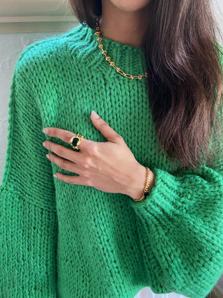 Desiree oversized merino wool jumper - Green