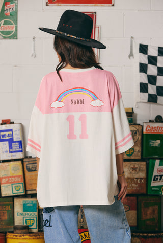 The Boyfriend fit Pony club tee - Pink