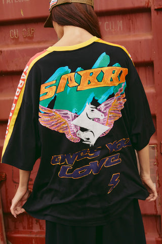 The very oversized don't quit your day dream tee- Black