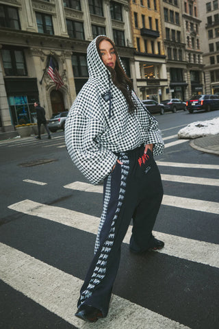 The Be Happy Gingham Bomber