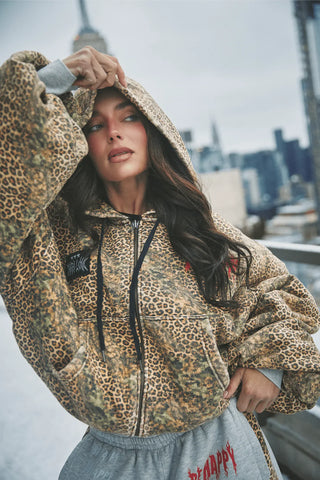 The Be Happy Leopard Bomber