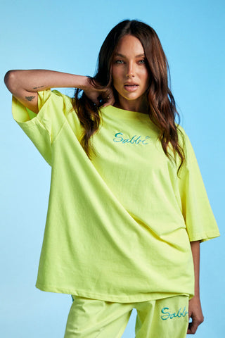 The very osized standout tee - Fluro lemon
