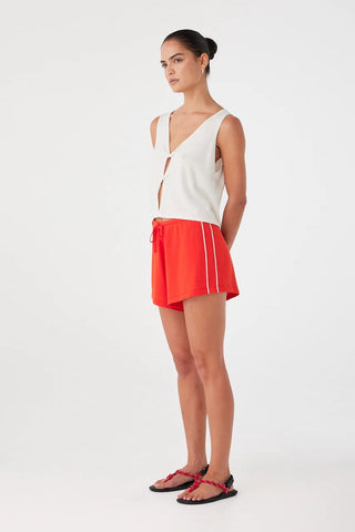 Pippa Drawstring short - Hibiscus