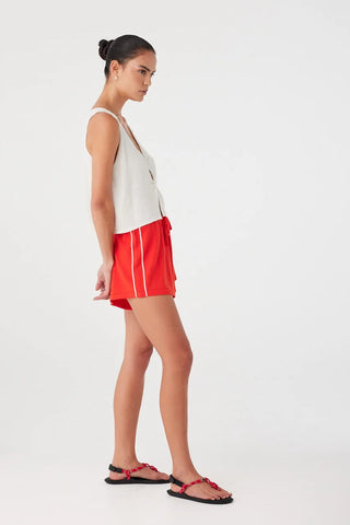 Pippa Drawstring short - Hibiscus