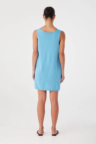 Poppy Mini Dress - Cyan