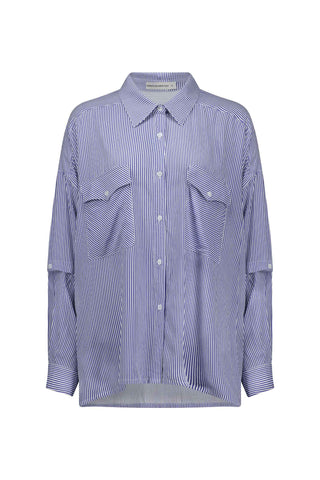 Commonplace - Eastern button down - Navy stripe