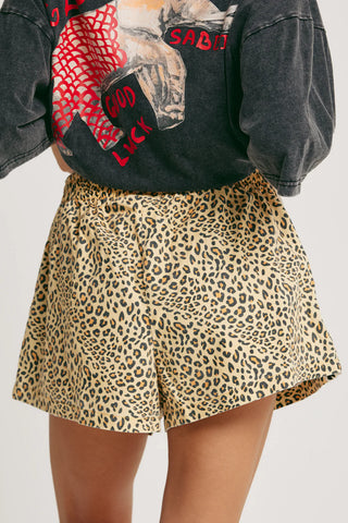The Mini hearts shorts - Leopard