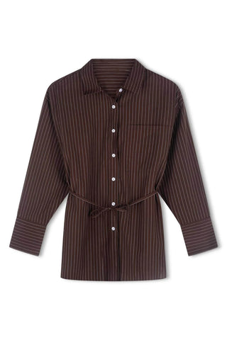 Rae Shirt - Espresso Stripe