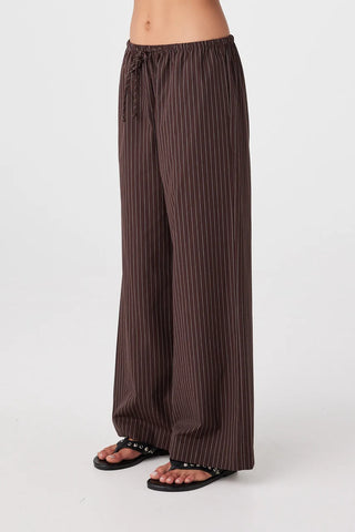 Rae Pants - Espresso Stripe
