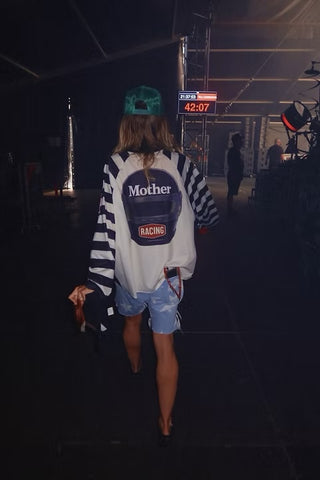 PRE-ORDER Mother Racing striped mesh tee