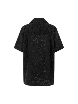 Soleil Soleil - Darcy shirt - Fin black broderie anglaise
