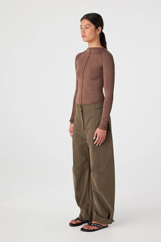 Rowlan L/S top - Espresso