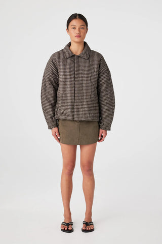 Matteo Jacket - Espresso check