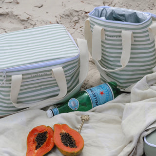 Light cooler bag - Olive stripe