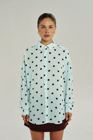 Dotty L/S Shirt - Pinot drops