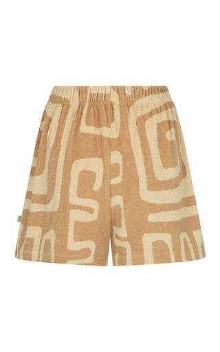 Araminta James- Morocco terry shorts - Biscuit