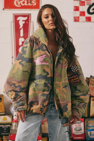 The Be Kind Bomber Jacket -Camo