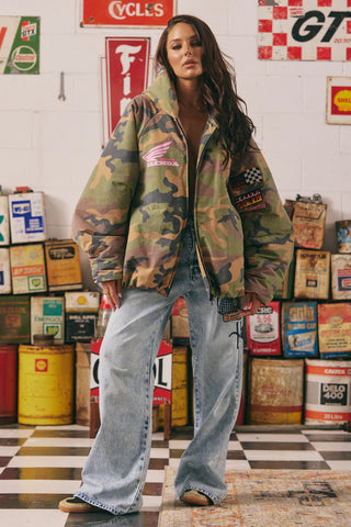 The Be Kind Bomber Jacket -Camo