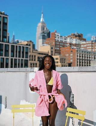 Pink cotton Beach & Bathrobe